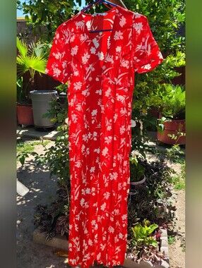 ZARA Long Red Flowy Dress